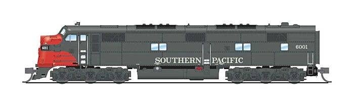 EMD E7A - Standard DC - Stealth Series -- Southern Pacific 6002 (gray, red), N, Broadway Limited Imports 8800