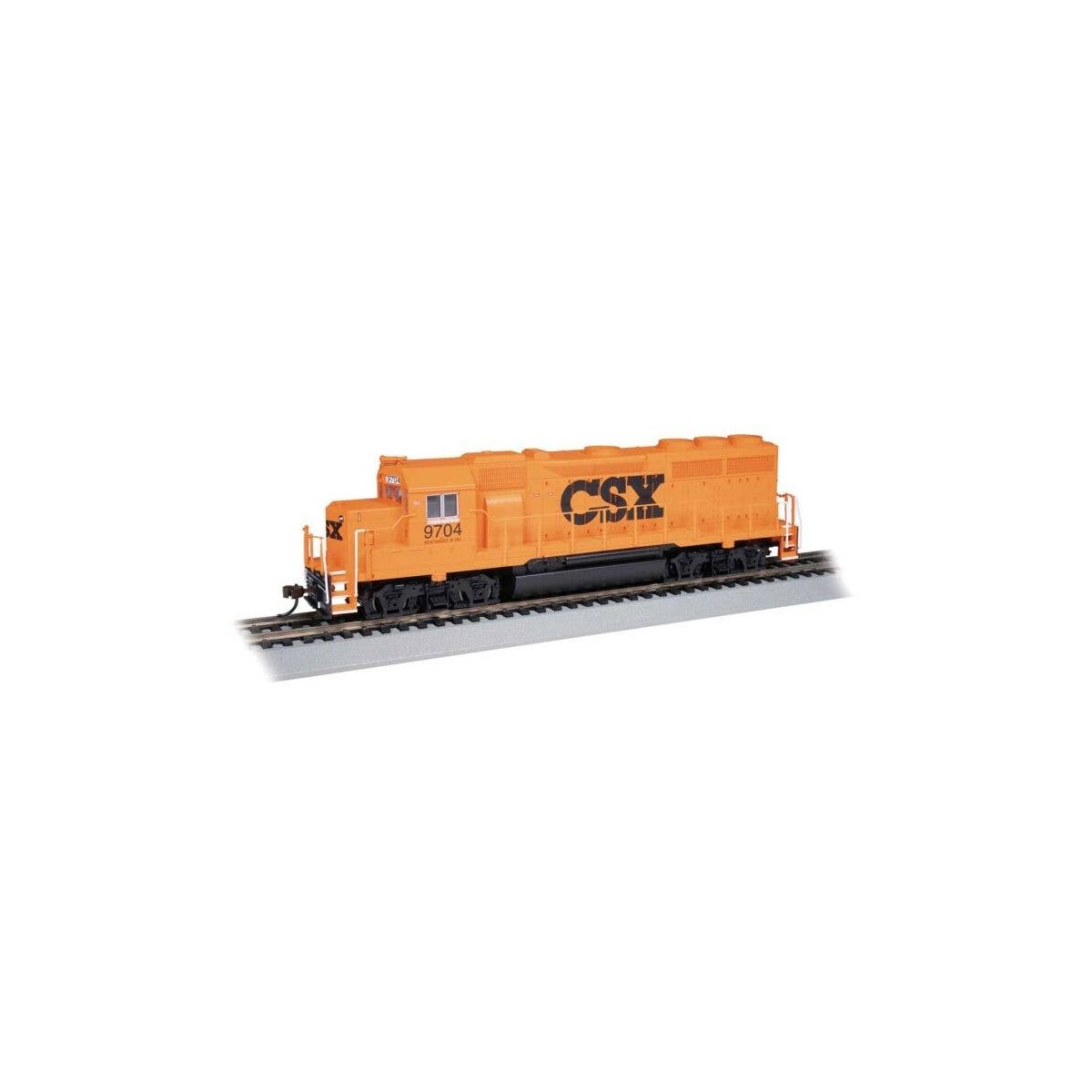 EMD GP40 - Standard DC -- CSX 9704 (MOW Scheme, orange, black), HO, Bachmann Industries 63540