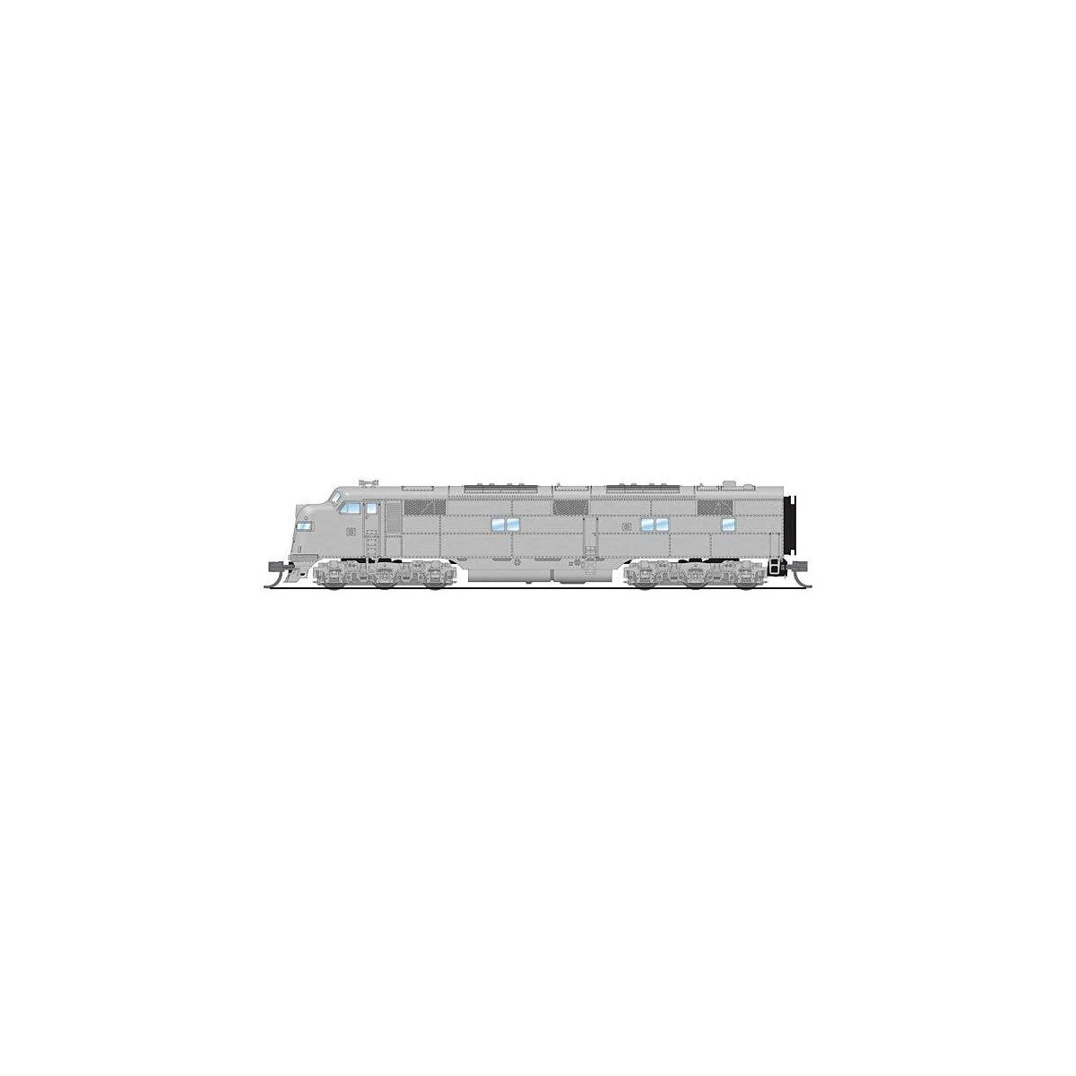 EMD E7A - Standard DC - Stealth Series -- Undecorated, N, Broadway Limited Imports 8802
