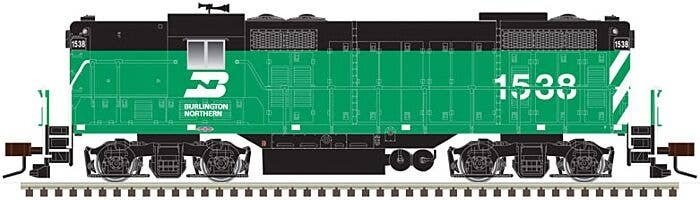EMD GP7 - Standard DC - Classic(R) Silver -- Burlington Northern 1538 (Cascade Green, black), HO, Atlas Model Railroad Co. 10003