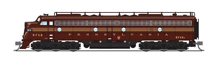 EMD E8A - Standard DC - Stealth Series -- Pennsylvania Railroad 5712 (5-Stripe, Tuscan, gold), N, Broadway Limited Imports 8850