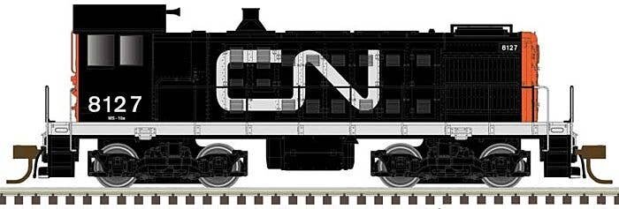 Alco S2 - Standard DC - Master(R) Silver -- Canadian National 8127 (black, red, white, Large Noodle Logo), HO, Atlas Model Railr