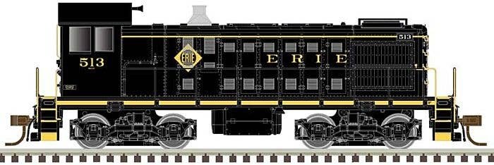 Alco S2 - Standard DC - Master(R) Silver -- Erie 515 (black, yellow), HO, Atlas Model Railroad Co. 10003384
