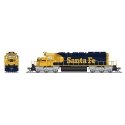 EMD SD40-2 - Standard DC - Stealth -- Santa Fe 5030 (Warbonnet blue, yellow), N, Broadway Limited Imports 9950