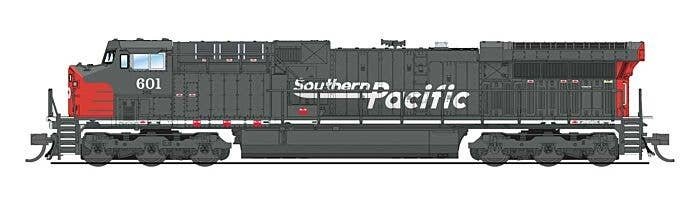 GE AC6000CW - Standard DC - Stealth -- Southern Pacific 601 (gray red, Speed Lettering), N, Broadway Limited Imports 8598