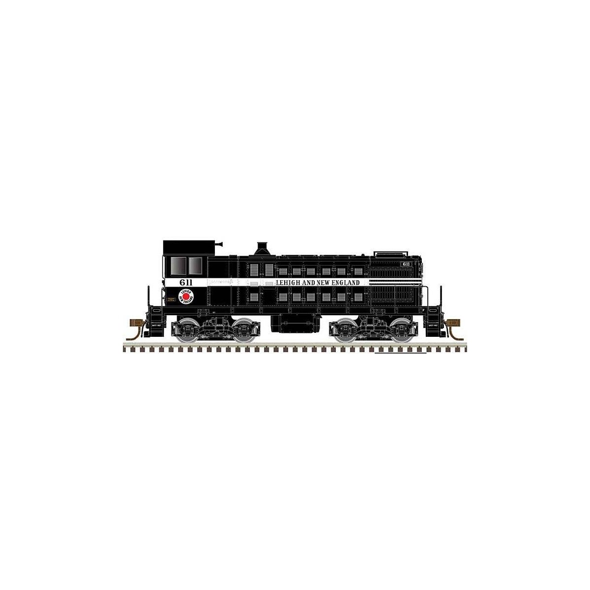 Alco S2 - Standard DC - Master(R) Silver -- Lehigh & New England 611 (black, white, Egg Logo), HO, Atlas Model Railroad Co. 1000
