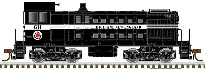 Alco S2 - Standard DC - Master(R) Silver -- Lehigh & New England 611 (black, white, Egg Logo), HO, Atlas Model Railroad Co. 1000
