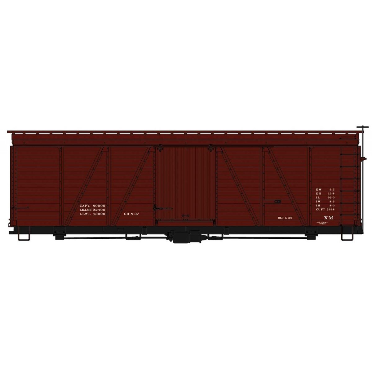Folwer 36 Wood Boxcar - Kit - Data Only - H0 - Walthers 112-1198