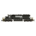 EMD SD40-2 - Standard DC -- Norfolk Southern (black, white, Dashed Frame Stripe), N, Intermountain Railway Company 69326