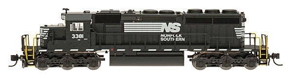 EMD SD40-2 - Standard DC -- Norfolk Southern (black, white, Dashed Frame Stripe), N, Intermountain Railway Company 69326