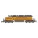 EMD SD40-2 - Standard DC -- Union Pacific (Armour Yellow, gray, red Frame Stripe, Nose Shield), N, Intermountain Railway Company