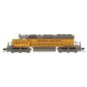 EMD SD40-2 - Standard DC -- Union Pacific (Armour Yellow, gray, red Frame Stripe, Nose Shield), N, Intermountain Railway Company