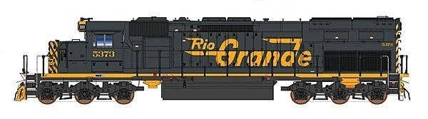 EMD SD40T-2 Tunnel Motor - Standard DC -- Denver & Rio Grande Western (black, Aspen Gold, Large Flying Grande), N, Intermountain