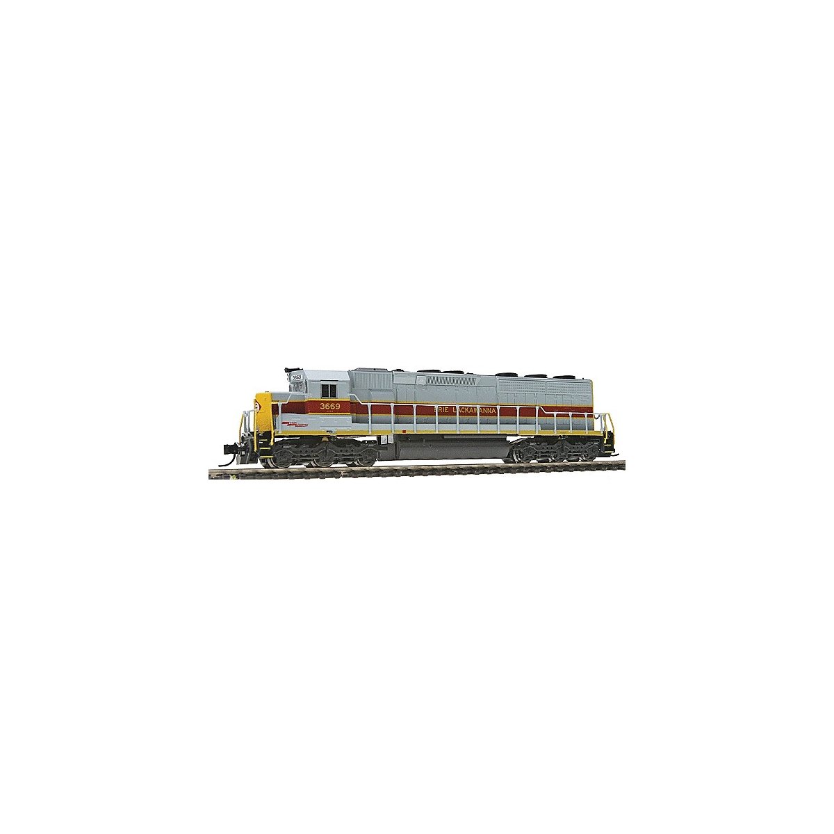 EMD SD45-2 - Standard DC -- Erie Lackawanna (gray, maroon, black, yellow), N, Intermountain Railway Company 69591