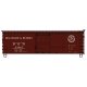 36 Double-Sheathed Wood Boxcar w/Steel Roof - Ends - Straight Underframe - Ki - Delaware & Hudson - H0 - Walthers 112-1410