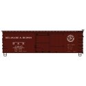 36 Double-Sheathed Wood Boxcar w/Steel Roof - Ends - Straight Underframe - Ki - Delaware & Hudson - H0 - Accurail Inc 1410