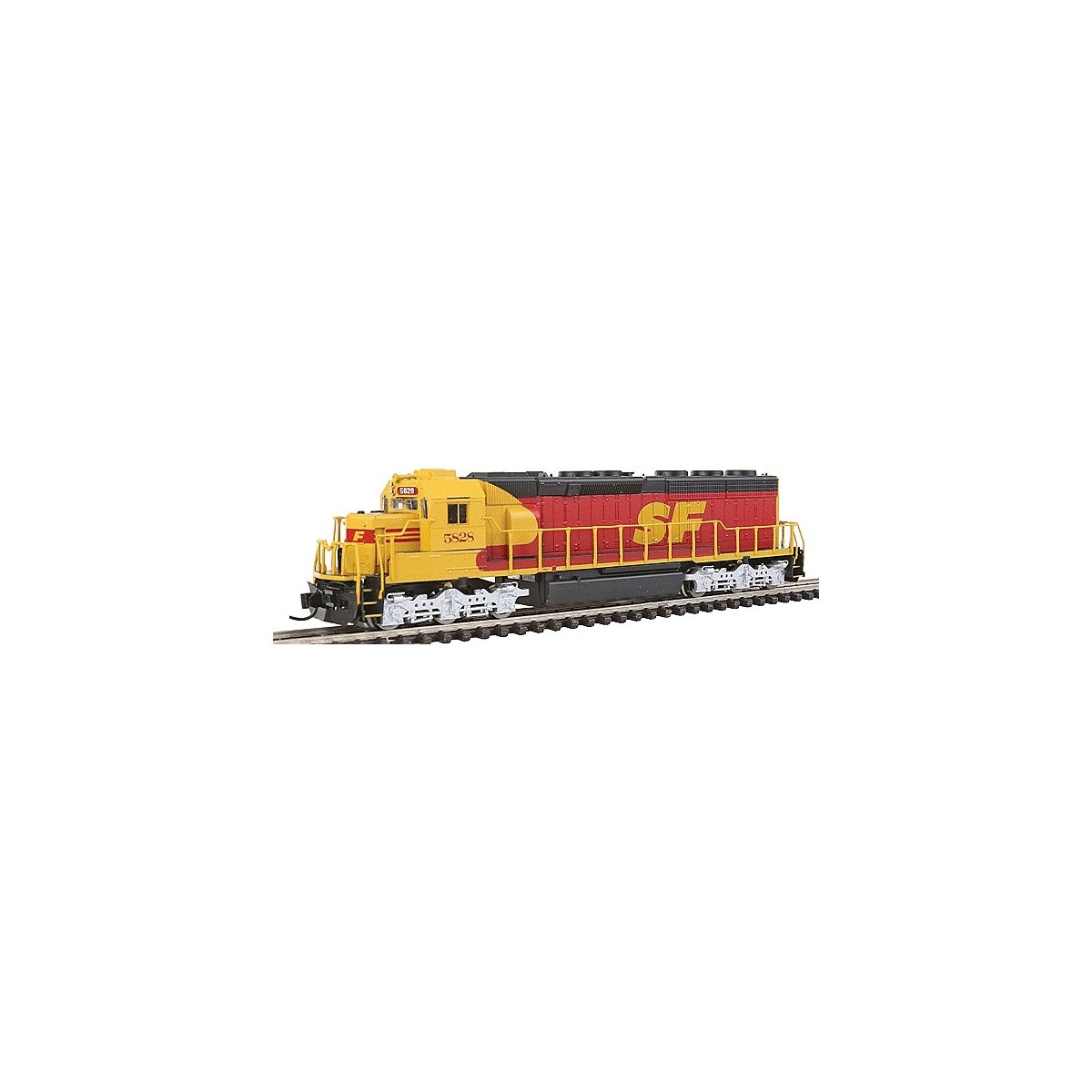EMD SD45-2 - Standard DC -- Santa Fe (SPSF Merger Scheme, red, yellow, black), N, Intermountain Railway Company 69568