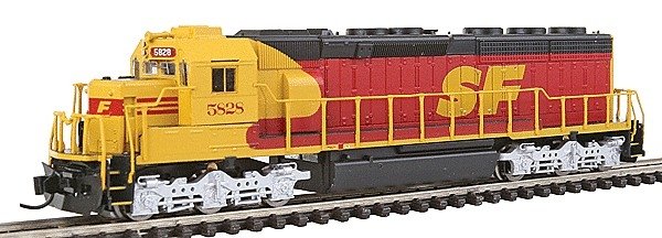 EMD SD45-2 - Standard DC -- Santa Fe (SPSF Merger Scheme, red, yellow, black), N, Intermountain Railway Company 69568