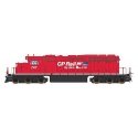 EMD SD40-2 - Standard DC -- Canadian Pacific (Candy Apple Red, white, Dual Flags System Logo), N, Intermountain Railway Company 