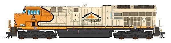 GE ET44 Tier 4 GEVO - Standard DC -- Navajo Mine Railroad (Warbonnet, sand, orange, black), N, Intermountain Railway Company 697
