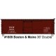 36 Double-Sheathed Wood Boxcar w/Steel Roof - Wood Ends - Straight Underfram - Boston & Maine - H0 - Walthers 112-1809