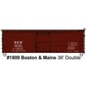 36 Double-Sheathed Wood Boxcar w/Steel Roof - Wood Ends - Straight Underfram - Boston & Maine - H0 - Accurail Inc 1809