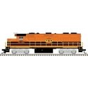 EMD GP39-2 Phase I - Standard DC - Master(R) Silver -- Portland & Western 2307 (orange, black, yellow), N, Atlas Model Railroad 