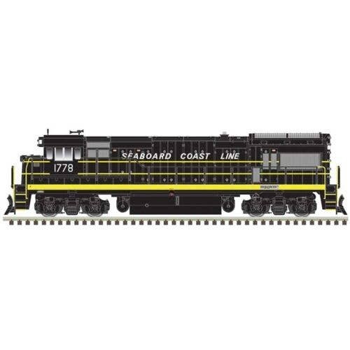 GE U33/36B - Standard DC - Master(R) Silver -- Seaboard Coast Line 1778 (black, yellow), N, Atlas Model Railroad Co. 40005951
