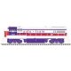 GE U33/36B - Standard DC - Master(R) Silver -- Auto Train 4010 (white, red, purple), N, Atlas Model Railroad Co. 40005950
