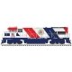 GE U33/36B - Standard DC - Master(R) Silver -- Seaboard Coast Line 1776 (Bicentennial, red, white, blue), N, Atlas Model Railroa