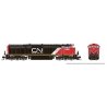 GE Dash 8-40CM - Standard DC -- Canadian National 2400 (black, white, red, Website Logo), N, Rapido Trains Inc 540037