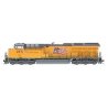GE ET44 Tier 4 GEVO - Standard DC -- Union Pacific (Armour Yellow, gray, red, Large Flag, Building America Logo), N, Intermounta
