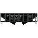 55-Ton Wood-Side 2-Bay Hopper - Kit - Pittsburgh & Lake Erie - H0 - Walthers 112-2817