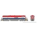 GE Dash 8-40CM - Standard DC -- British Columbia Railway 4621 (red, white, blue, yellow Frame Stripe), N, Rapido Trains Inc 5400