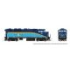 GMDD F59PH - Standard DC -- TriRail - Dark Blue Scheme 831 (dark blue, light blue, orange, green), N, Rapido Trains Inc 519024