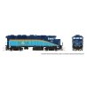 GMDD F59PH - Standard DC -- TriRail - Dark Blue Scheme 831 (dark blue, light blue, orange, green), N, Rapido Trains Inc 519024