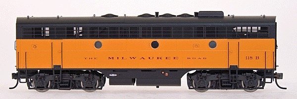 EMD F7B - Standard DC -- Milwaukee Road (orange, black, Logo on Cab), HO, Intermountain Railway Company 49585