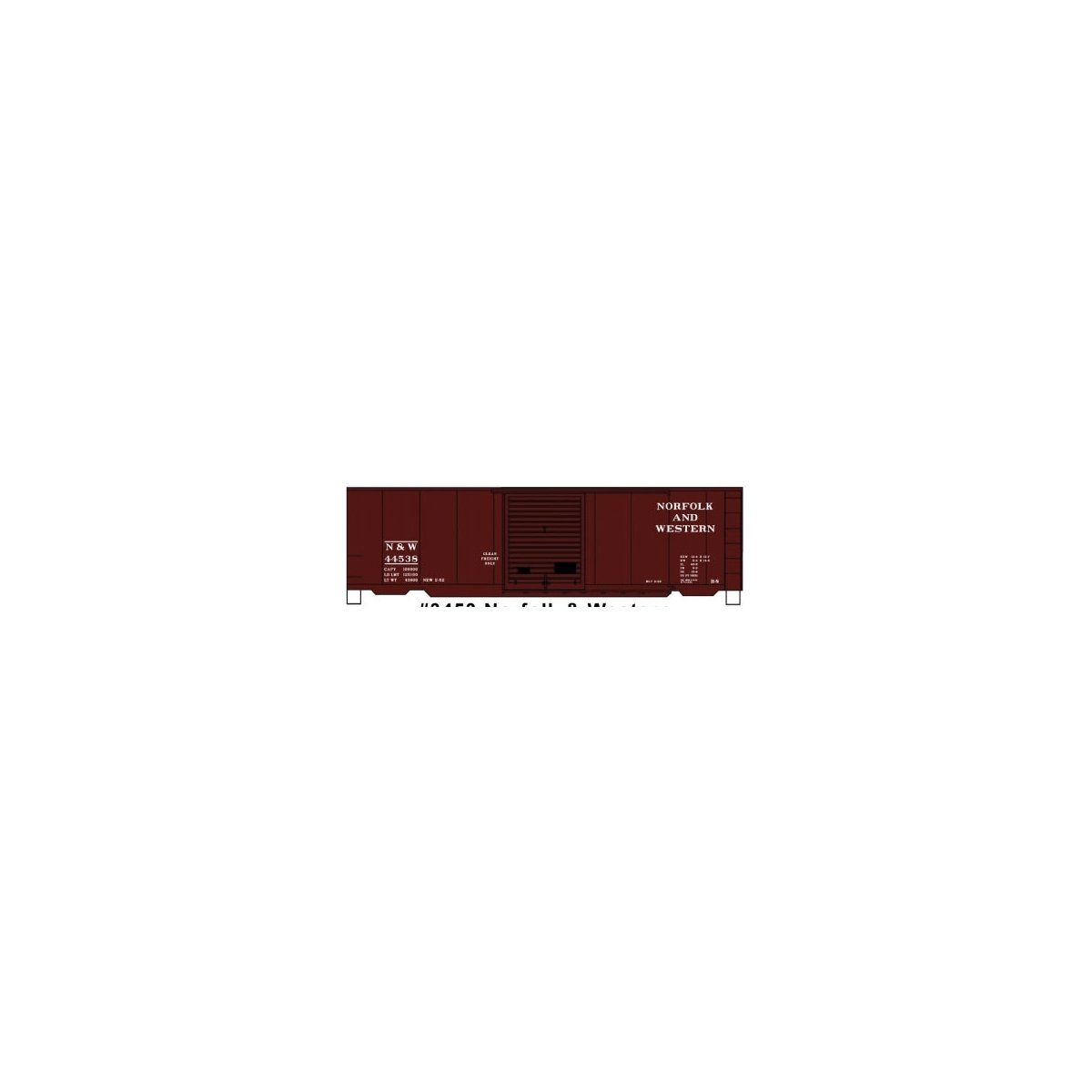 40 PS-1 Steel Boxcar - Kit - Norfolk & Western - H0 - Walthers 112-3453