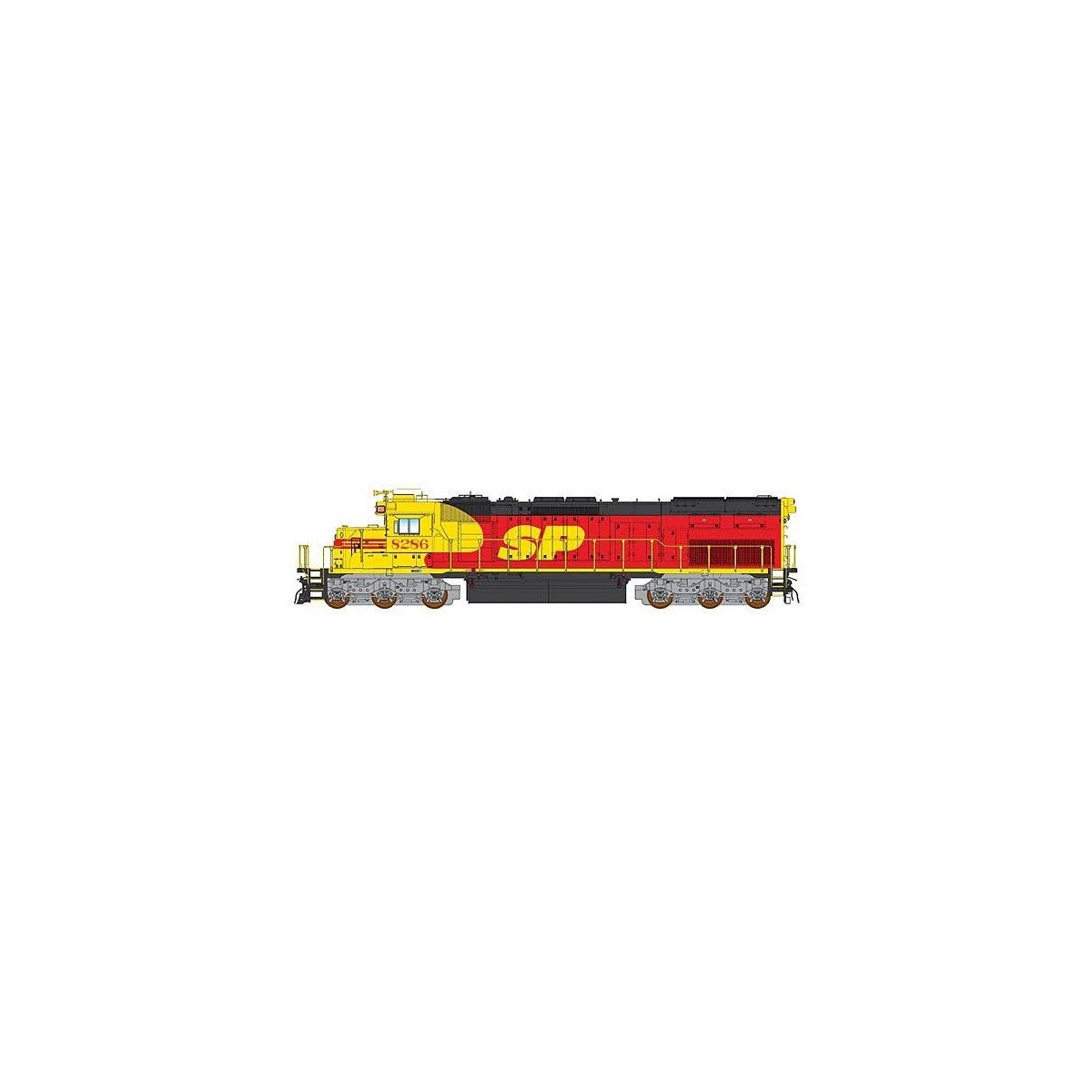 EMD SD40T-2 Tunnel Motor - Standard DC -- Southern Pacific (SPSF Merger Scheme, red, yellow, black), N, Intermountain Railway Co