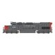 EMD SD40T-2 Tunnel Motor Snoot - Standard DC -- Cotton Belt SSW (gray, red), N, Intermountain Railway Company 69422