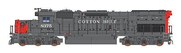 EMD SD40T-2 Tunnel Motor Snoot - Standard DC -- Cotton Belt SSW (gray, red), N, Intermountain Railway Company 69422