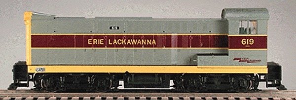 Diesel Baldwin S-12 Switcher - Powered -- Erie Lackawanna 619 (gray & maroon), HO, Bowser/Stewart Hobbies 4934