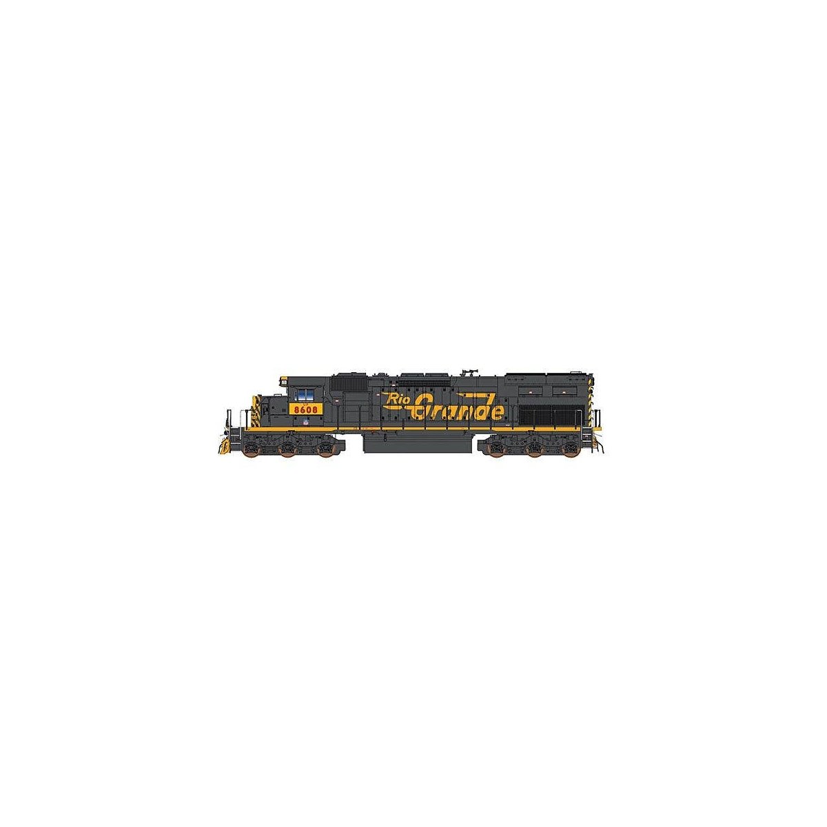 EMD SD40T-2 Tunnel Motor - Standard DC -- Union Pacific (ex-DRGW Patch, black, Aspen Gold, Armour Yellow Patch), N, Intermountai