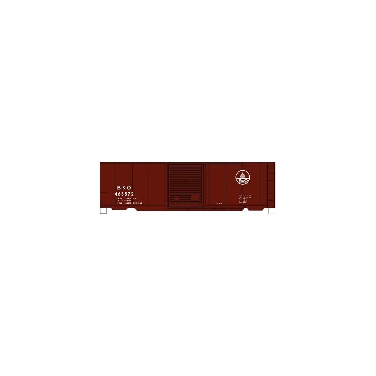 40 PS-1 Steel Boxcar - Kit - Baltimore & Ohio - H0 - Walthers 112-3457