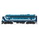 EMD FP7 Phase I - Standard DC -- Commission de Transport Montreal CTCUM (2-tone blue, white), N, Intermountain Railway Company 6