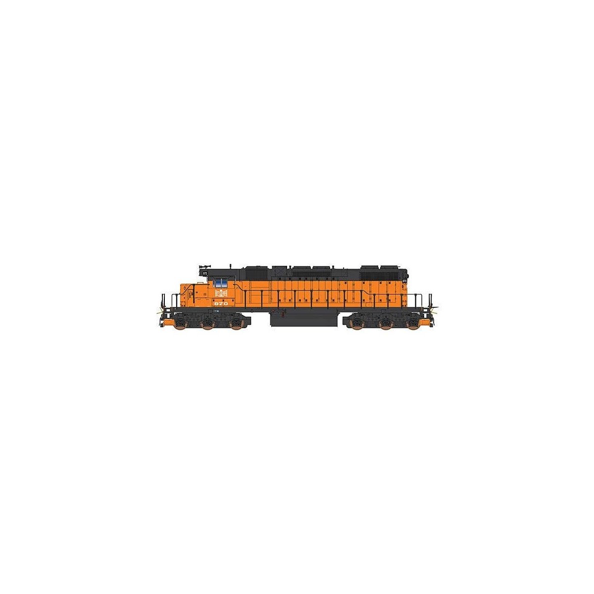 EMD SD38-2 - Standard DC -- Bessemer & Lake Erie (orange, black), N, Intermountain Railway Company 693305