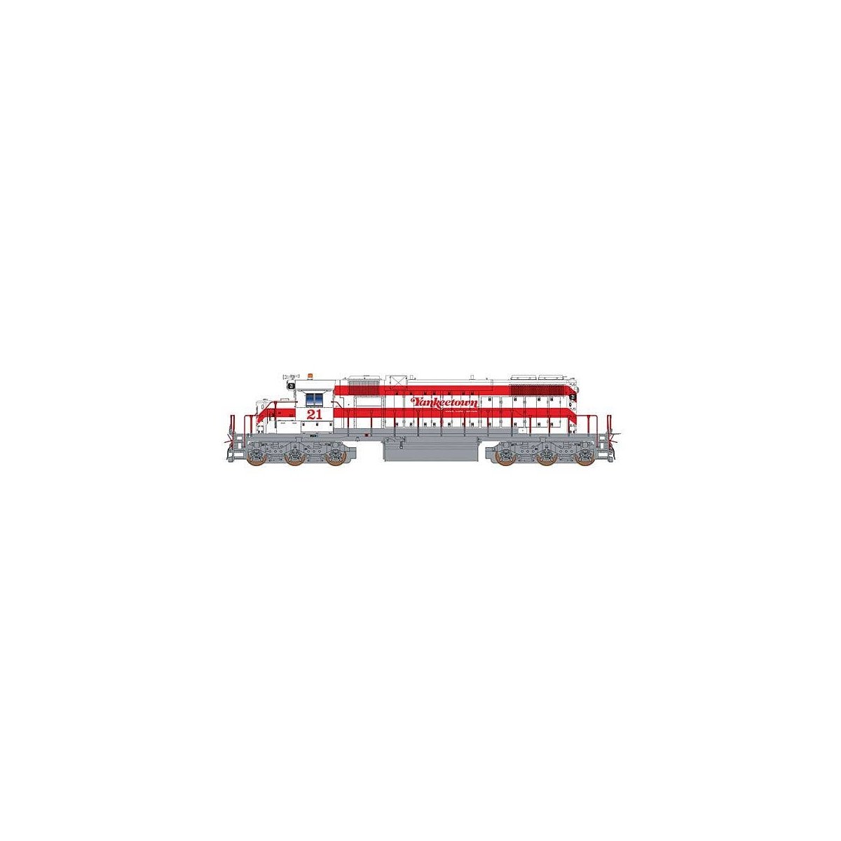 EMD SD38-2 - Standard DC -- Yankeetown Dock Corporation (white, red), N, Intermountain Railway Company 693309