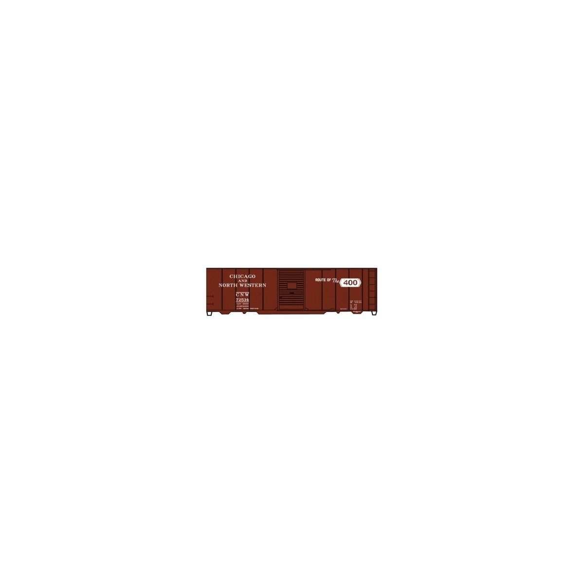 AAR 40 Single-Door Steel Boxcar - Kit - Chicago & North Western - H0 - Walthers 112-3551