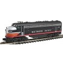EMD FP7 Phase I - Standard DC -- Southern Pacific (Black Widow, black, silver, orange, red), N, Intermountain Railway Company 69
