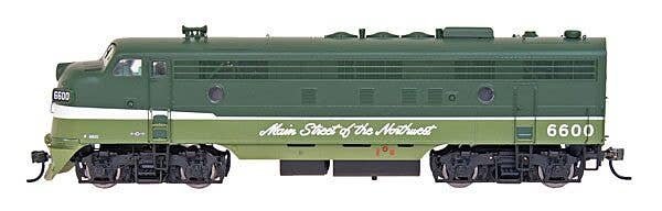 EMD FP7 Phase I - Standard DC -- Northern Pacific (Loewy Two-Tone Green), N, Intermountain Railway Company 69933